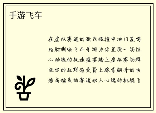 手游飞车
